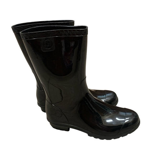 UGG Raana Rain Boots - Black / Size Big Girl’s 3 - Picture 1 of 11
